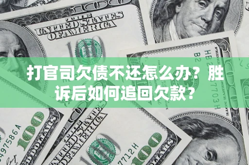 北京打官司欠债不还怎么办？胜诉后如何追回欠款？