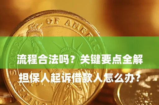 北京

担保人起诉借款人怎么办？流程合法吗？关键要点全解析