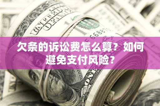 北京欠条的诉讼费怎么算？如何避免支付风险？