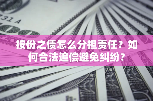 北京按份之债怎么分担责任？如何合法追偿避免纠纷？